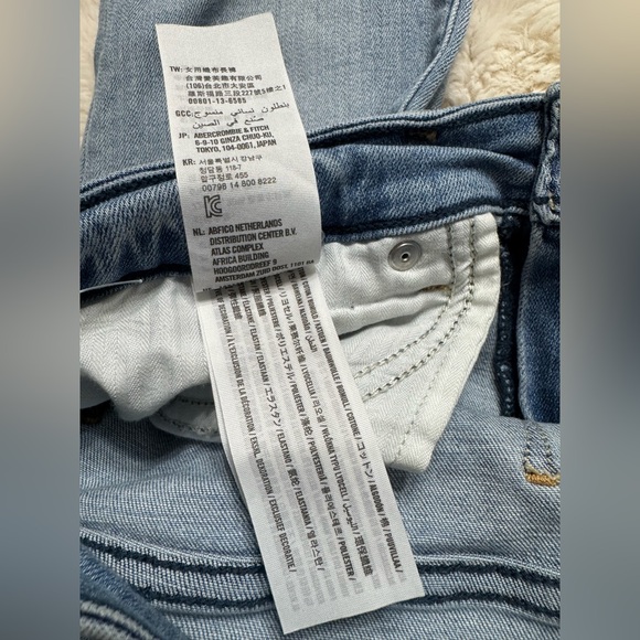 Abercrombie & Fitch Women's Sky Blue High Rise Super Skinny Jeans Size 28 - Picture 6 of 6